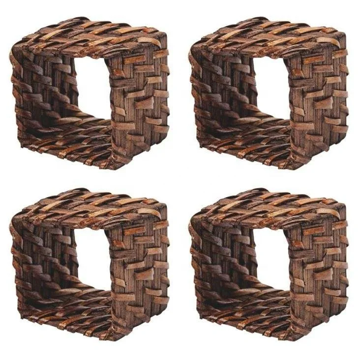 Высококачественные дешевые кольца для салфеток из ротанга свадебное кольцо сделано во Вьетнаме