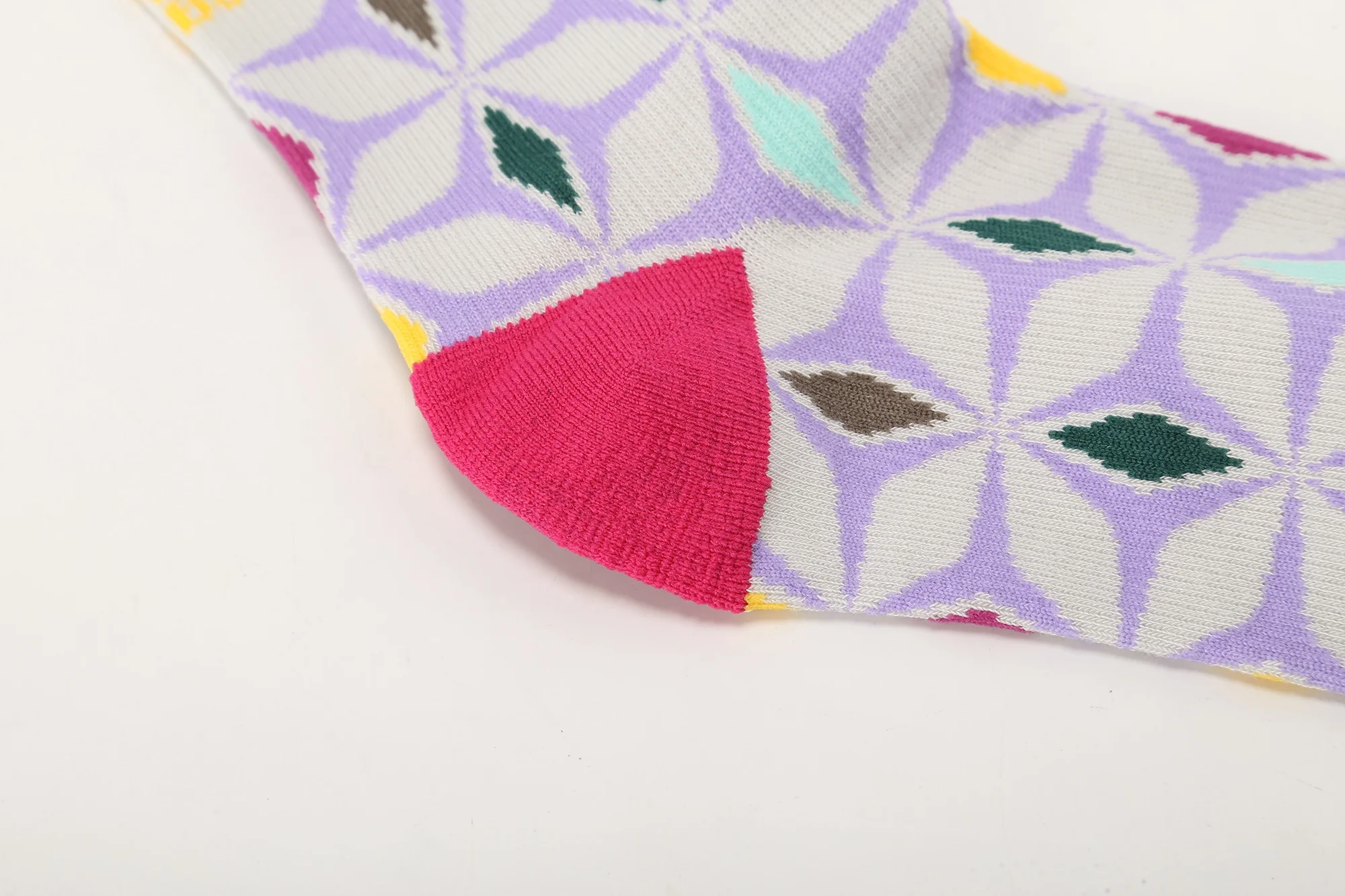  MIT compressionhiking socks for cold weather with colorful geometric