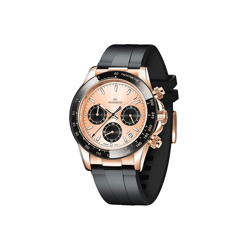 men Quartz brand luxury fashion Japanese Movement Waterproof Function Leather Watch Relogio Masculino tourbillon Watches Men OEM