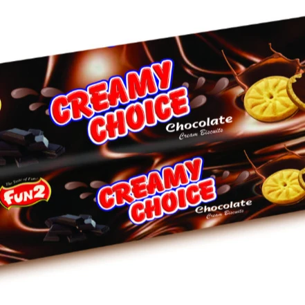Choco Cream Cookie Best Biscuits & Lollipop Manufacturer & Exporters Cream Flavor Biscuits/180 Pm Cream Biscuits Supplier CRISPY