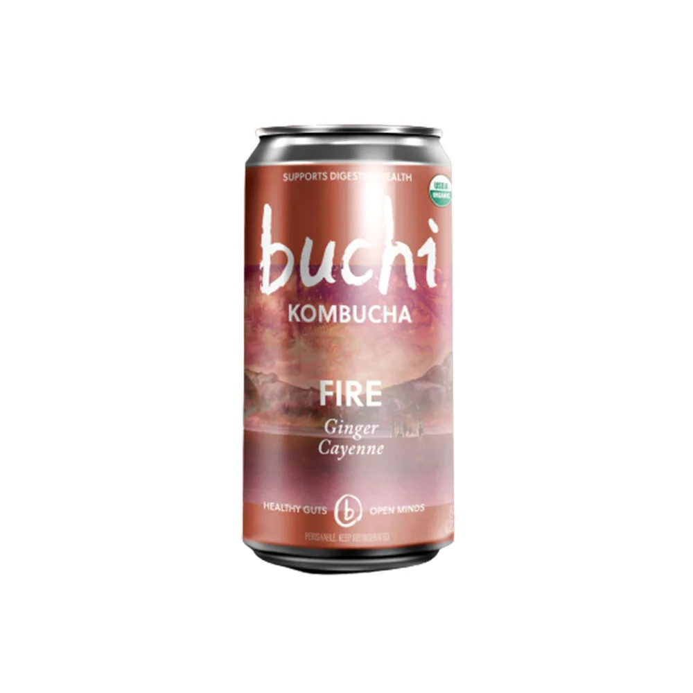 Buchi Kombucha 12/8oz Fire Ginger Cayenne Organic Kombucha Can Premium Quality