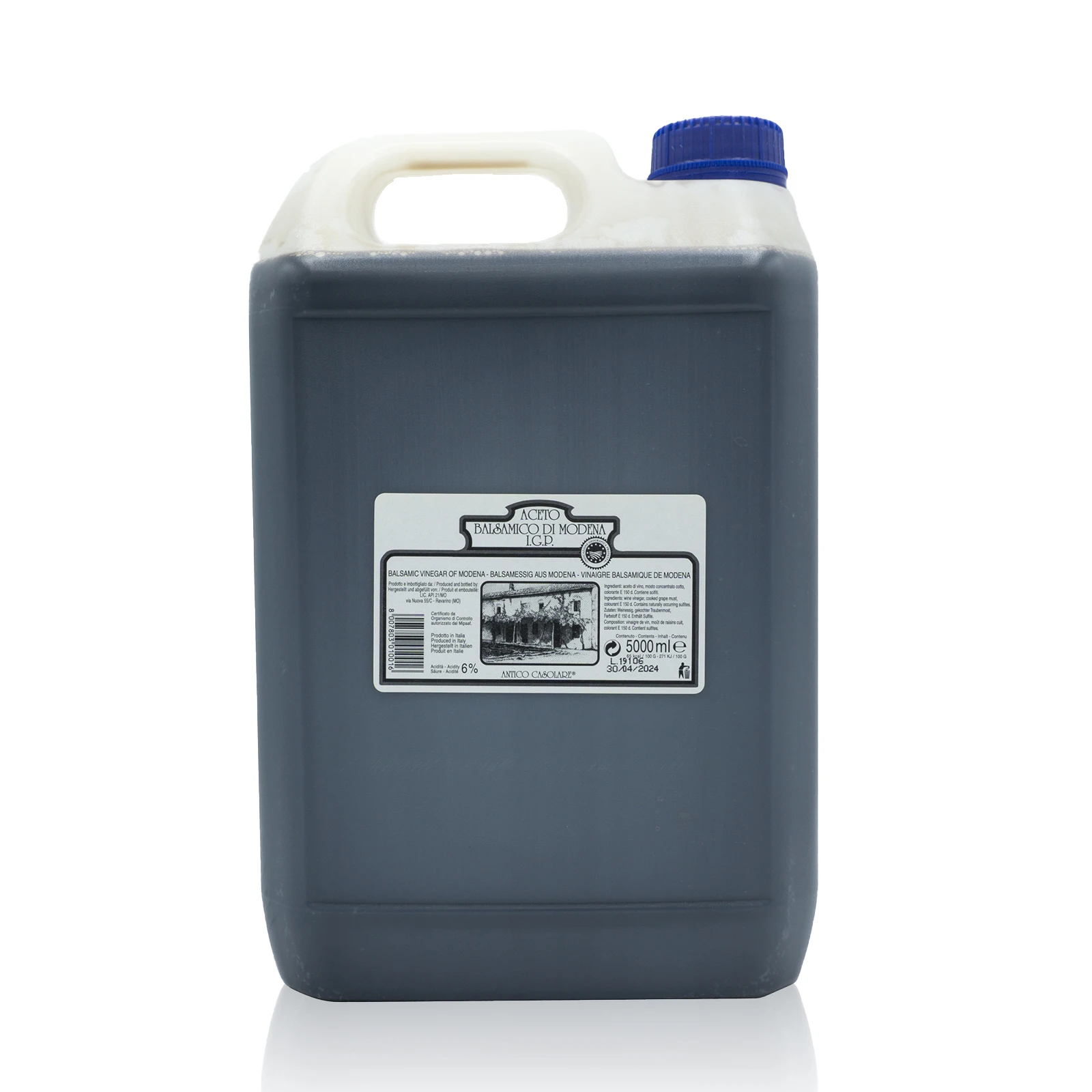 ANTICO CASOLARE TRADITIONAL AGED BALSAMIC VINEGAR OF MODENA  MADE IN ITALY IGP - 5L