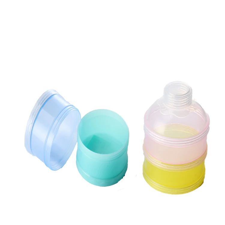 Three layer portable factory-price bpa-free baby milk powder dispenser