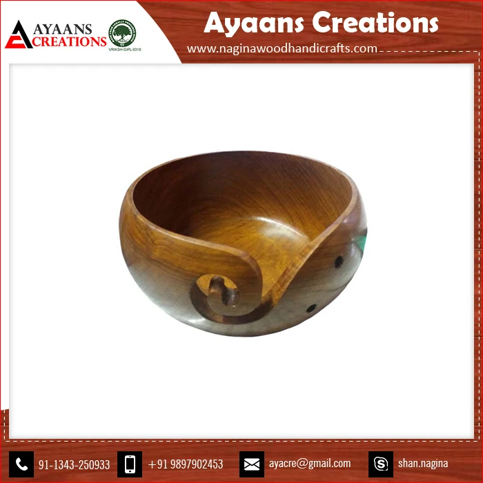 Wooden Yarn Bowl