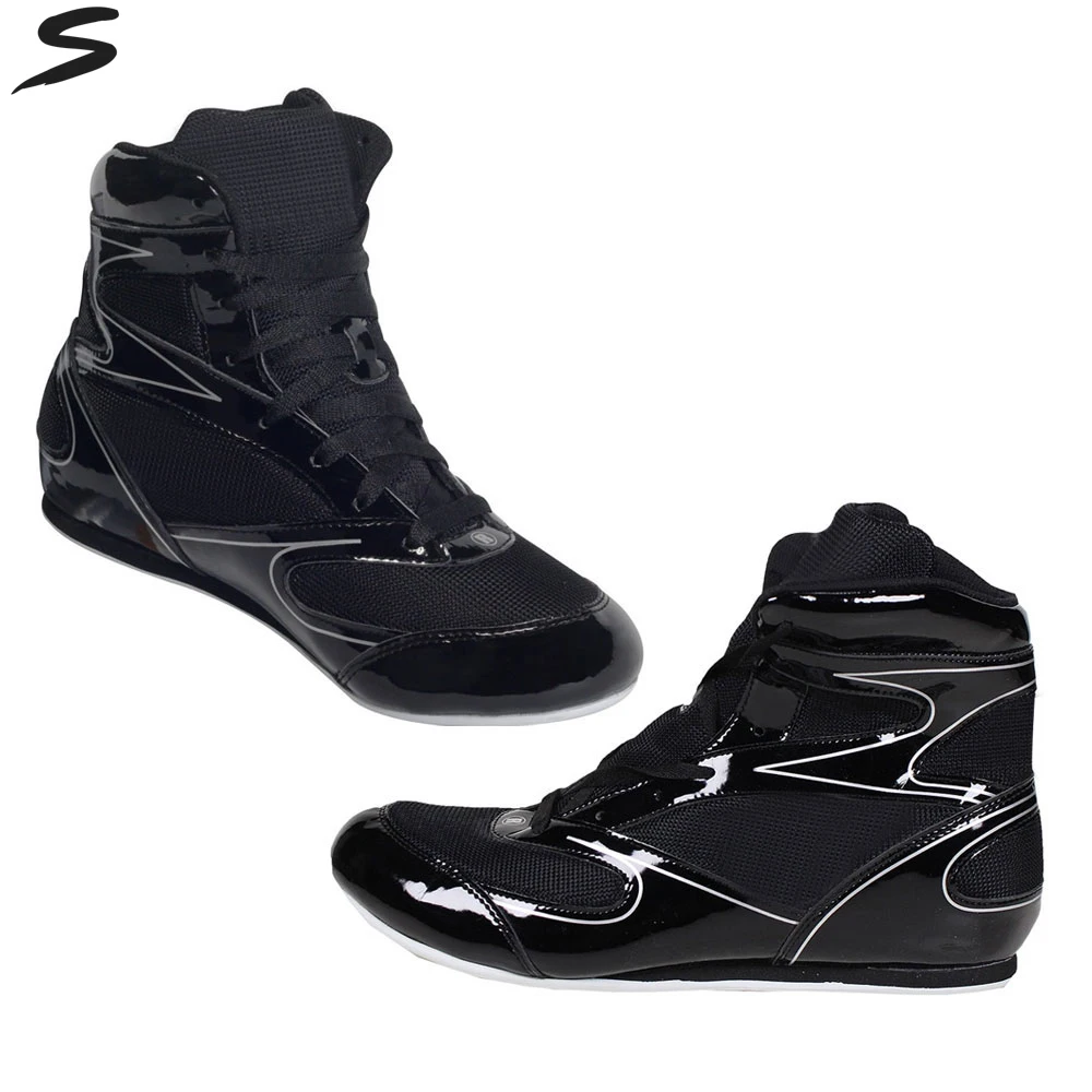Новый дизайн Профессиональные боксерские ботинки боксерская обувь с высоким берцем для мужчин и женщин