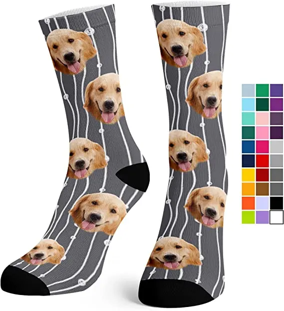 Custom Socks Dog Pattern 3D Printing Sports Men Woman Socks Wholesale Drop Ship