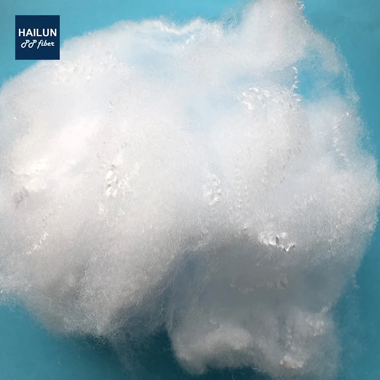 6D white low shrinkage PP polypropylene staple fiber for automotive interior (mix with glass fibers)