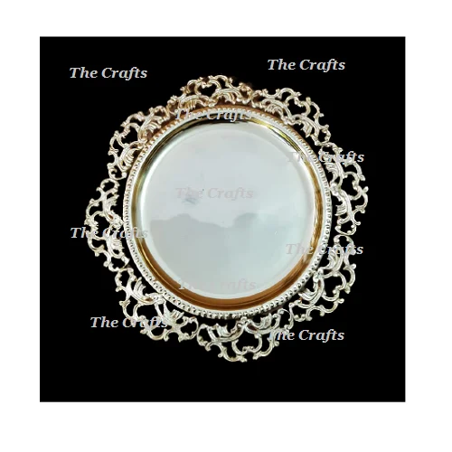 Marvelous Design Charger Plate Brass Round Shape Under for Hotel Restaurant Wedding Decor Show