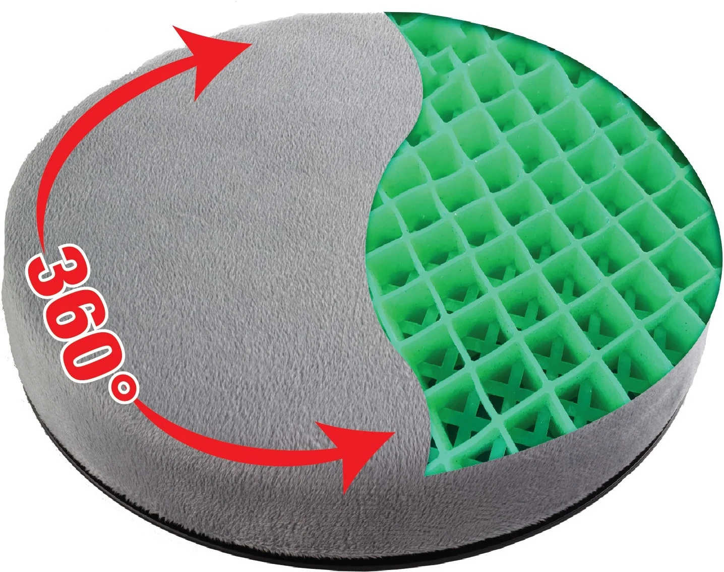 Comfort 360 Gel Seat Cushion Pain Relief Sciatica Egg Crate Cushion Swivel Rotating Car Seat Cushion