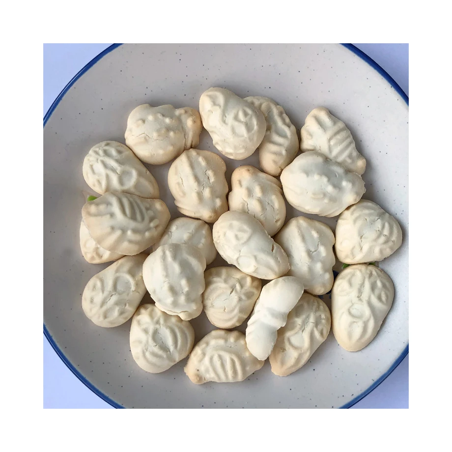 Biscuit Cookies Coconut Milk Tapioca Cookie Ordinary Type 4.8 Kg CRISPY Carton Packing Cool Dry Place Animal / Floral White