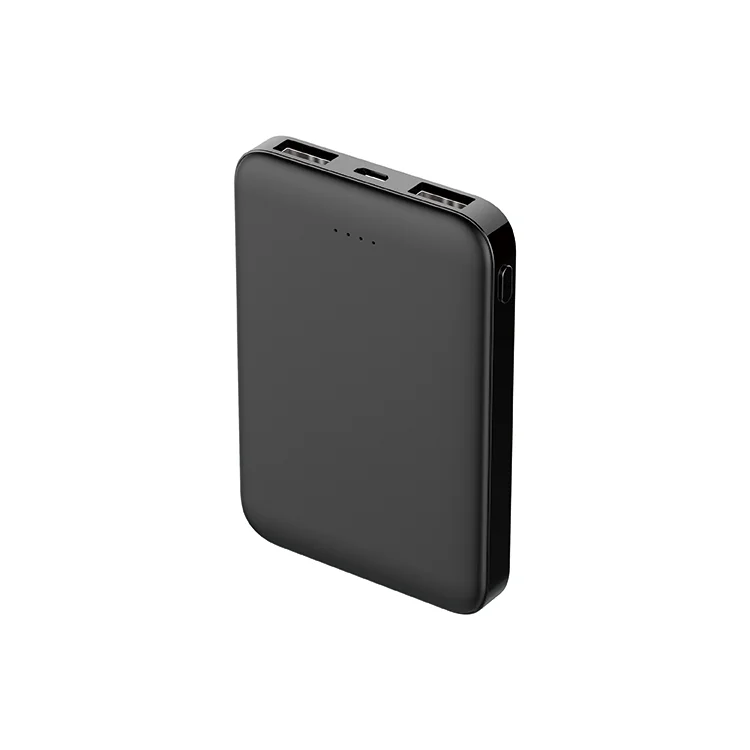 5000 mAh  Mini Portable Power Bank Second Battery with Double USB A and Micro USB Power Bank for Phones, tablets