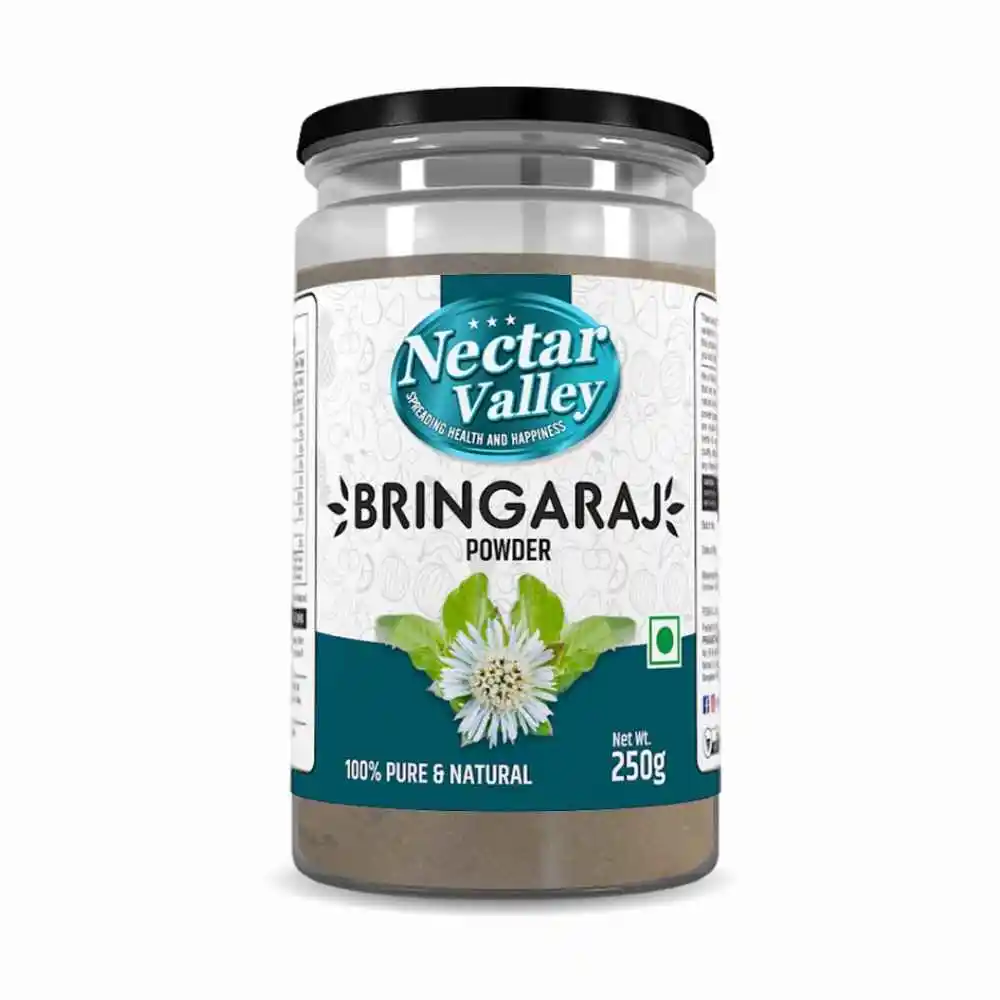 
Nectar Valley Bhringraja Powder Eclipta Alba Pure & Organically Processed Fine Powder 