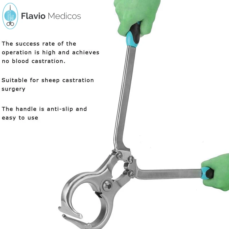 Castration Plier, Carbon Steel Durable Carbon Steel ,Non-Slip Handle Bloodless Castration Plier Tool
