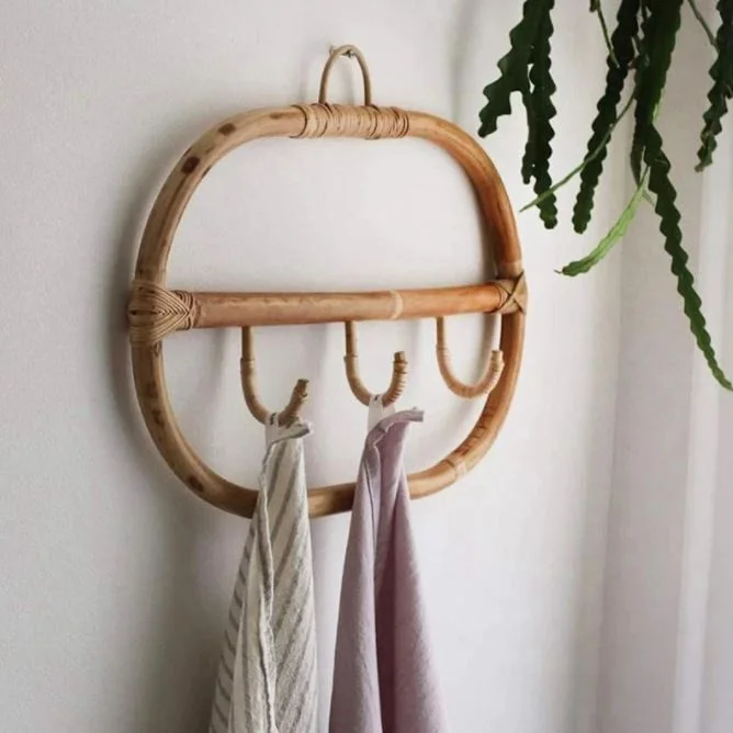 Настенные крючки из ротанга крючок для одежды шляпы держатель ткани органайзер вешалки