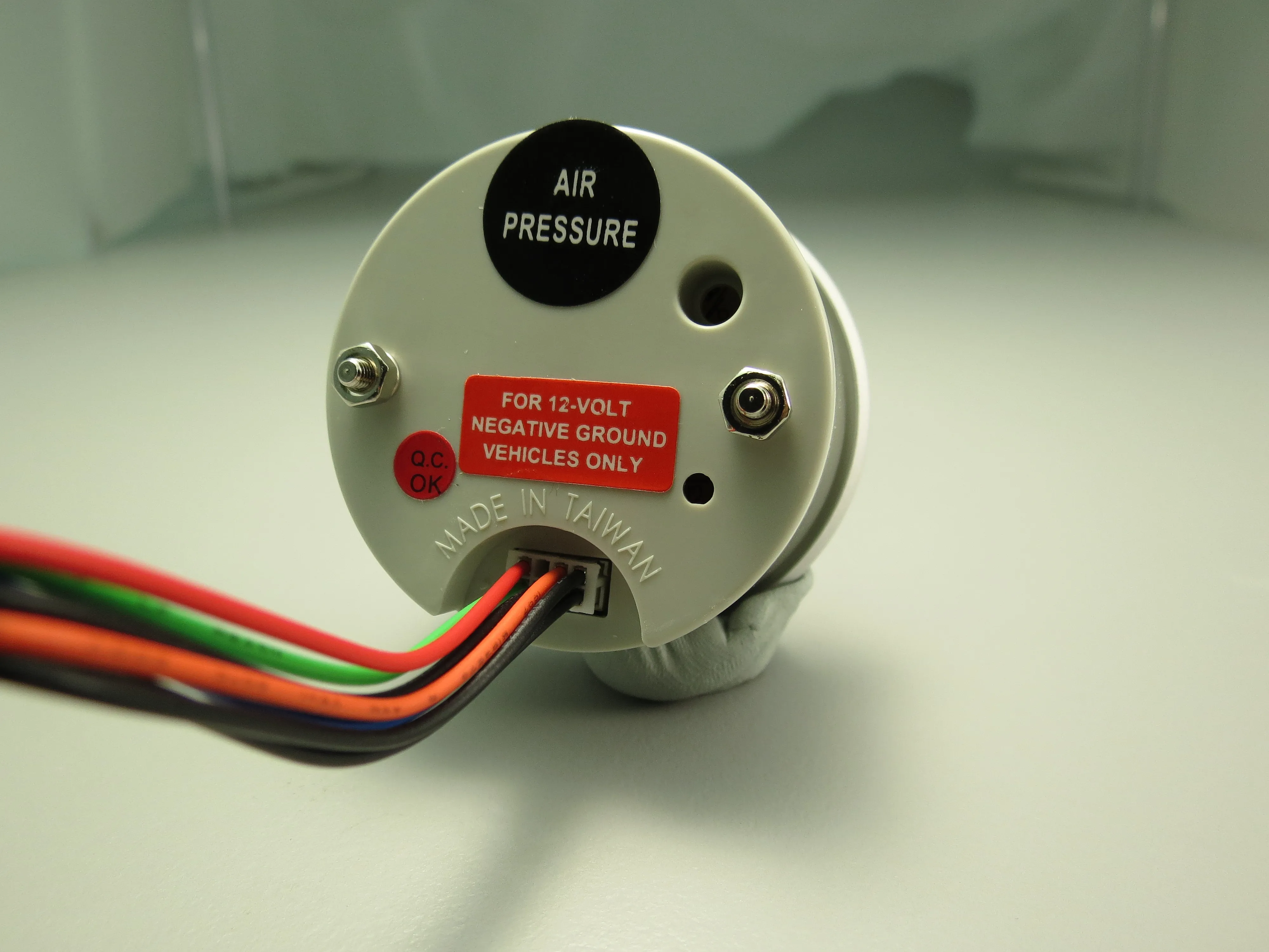 200PSI red light Universal car and Smoked lens auto dual air pressure gauge