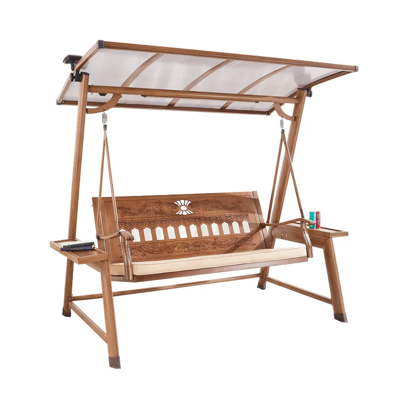 Уличная мебель, оптовая продажа, алюминиевые качели для сада, отдыха, балкона, металлические качели для 2 сидений, Панама, патио качели для взрослых