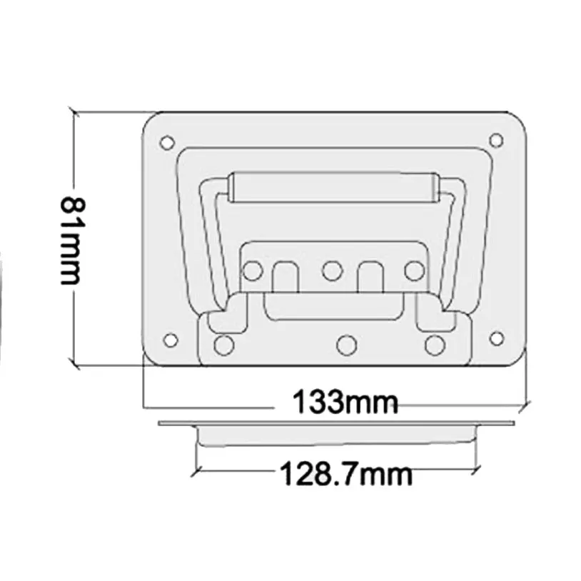 Metal pull handle tool case handle for wooden case and furniture