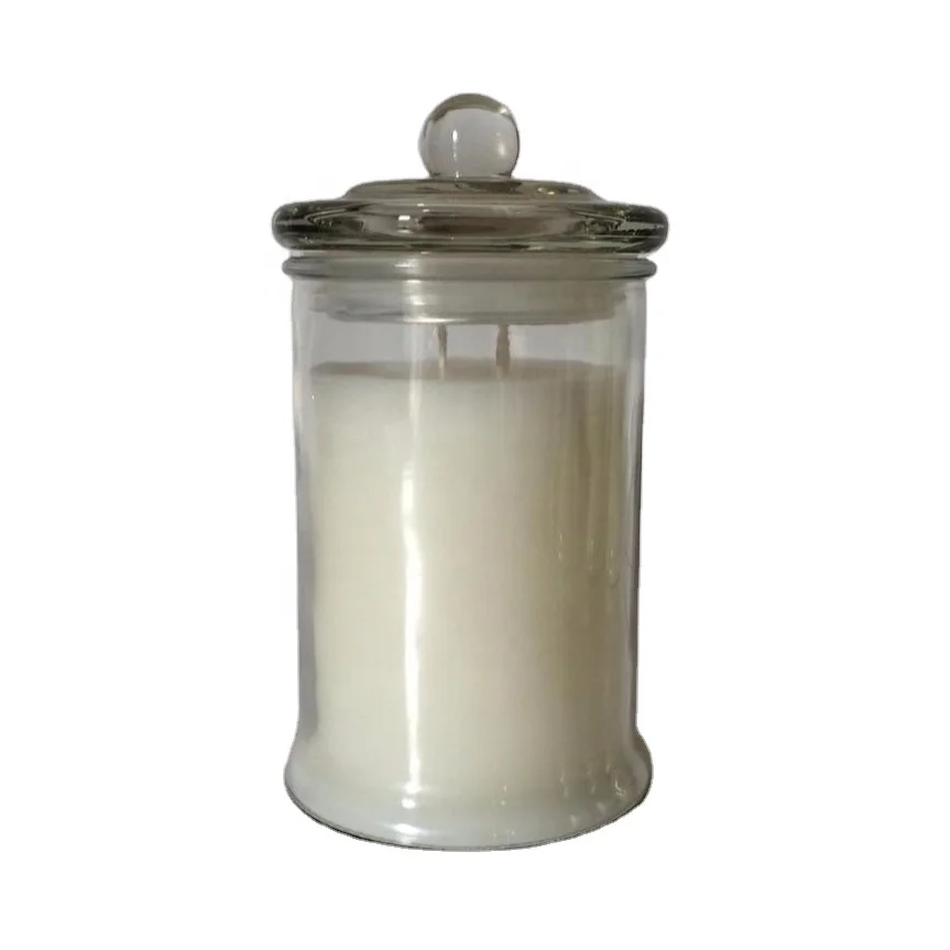 Most popular OEM Quality cheap home decoration transparent glass soy wax candle with cover