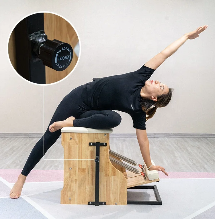Высококачественное износостойкое фитнес-оборудование для пилатеса новый стиль стабильное кресло для реформера пилатеса