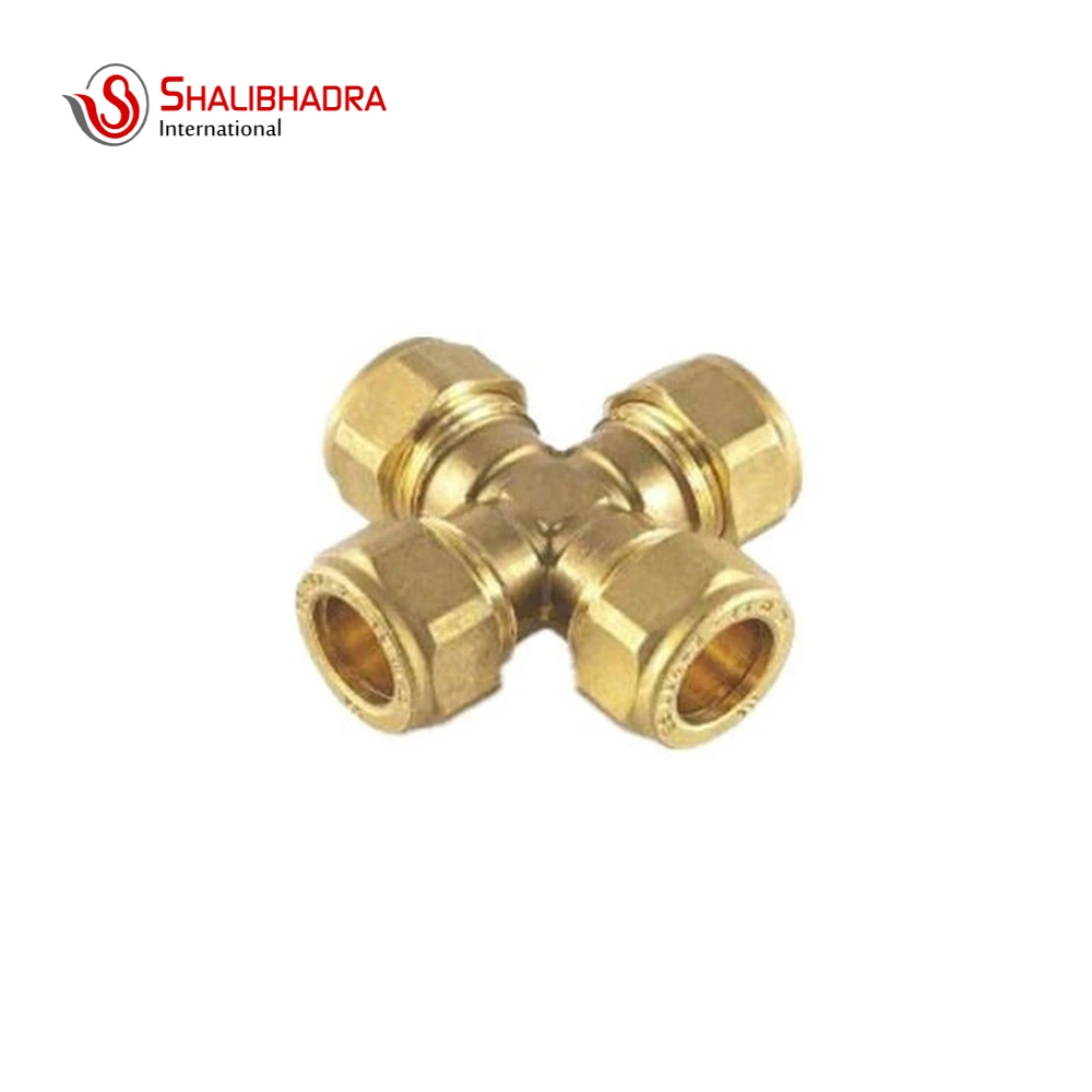 High Quality Brass Four Way Female Fitting for Pipe Fitting