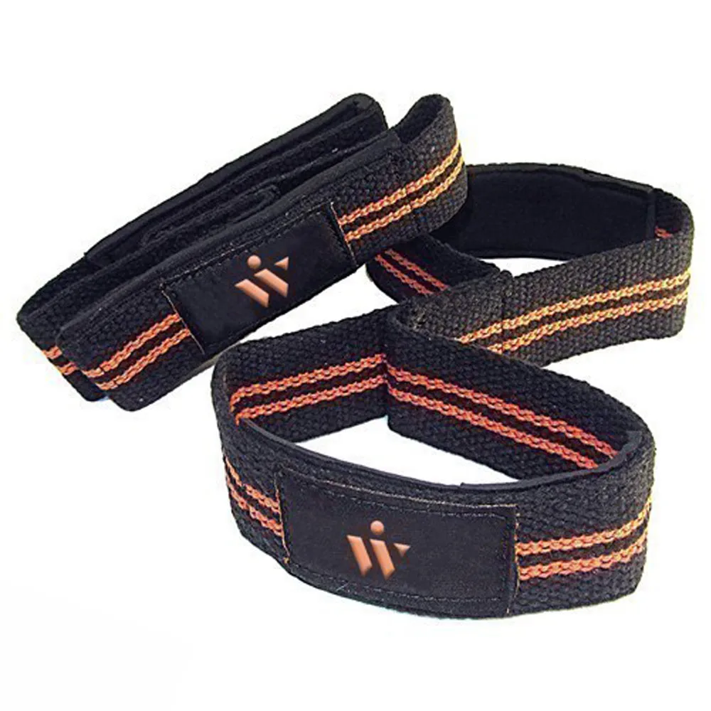 Weight Lifting Gym Wrist Straps Figure Eight Neoprene Padded Gym Dead Lifting Double Loop Wrist Straps