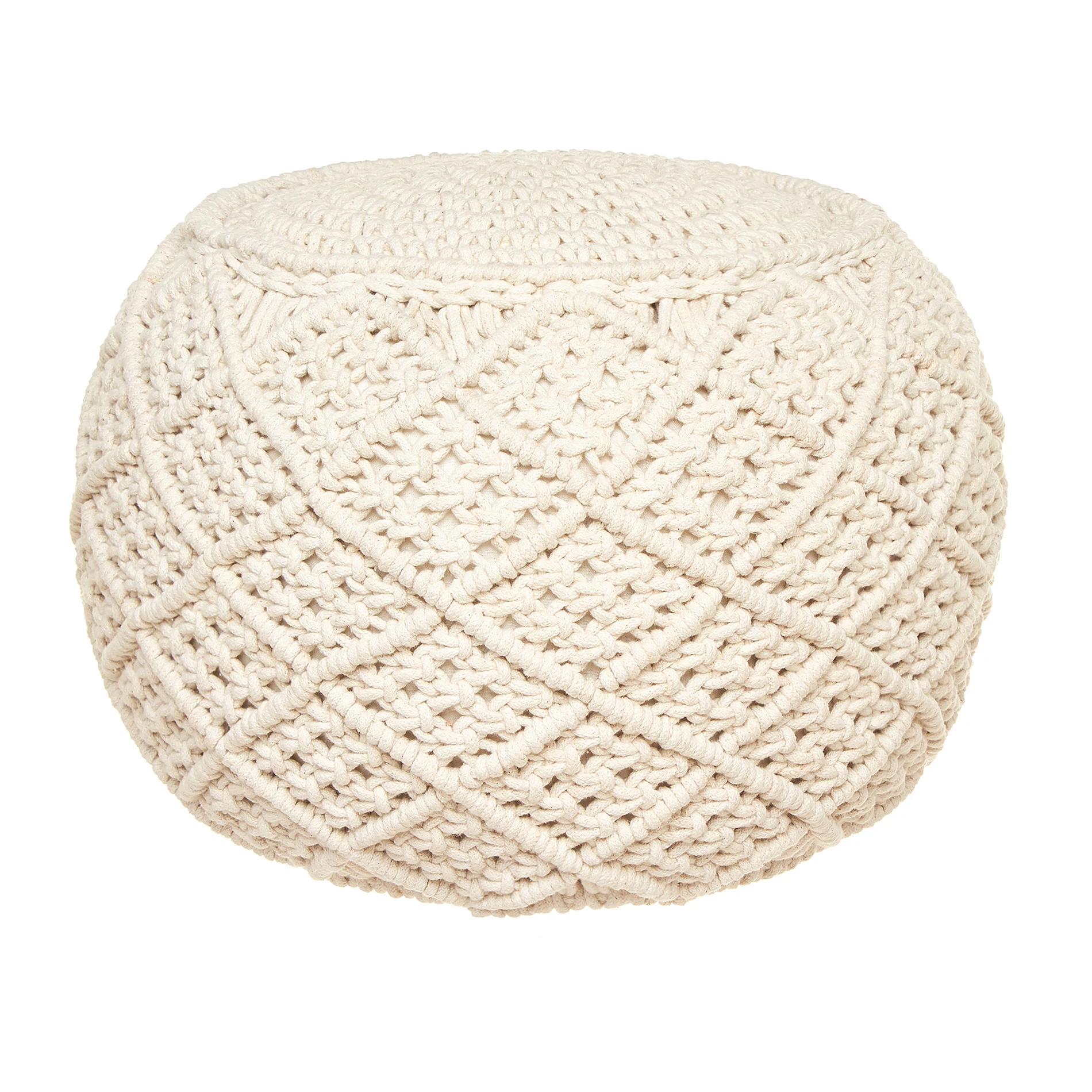Wholesale Bohemian Design Handmade Macrame Pouf Export Quality Products by Isar International