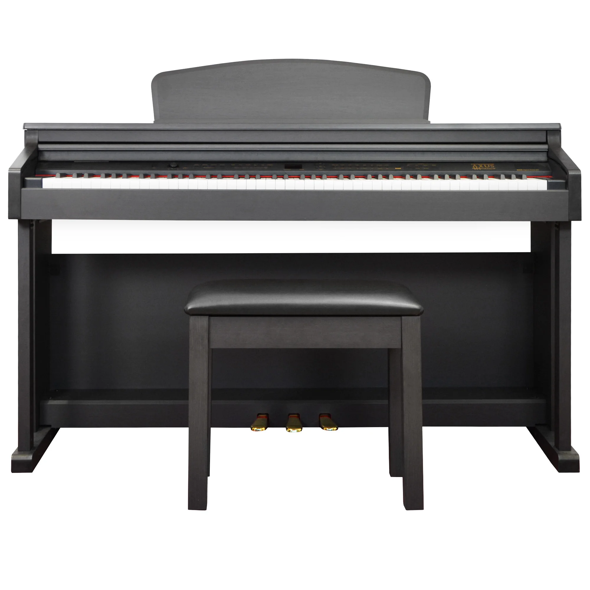 Axus D2 Digital Piano with Cabinet 88 Touch Keys 3 Pedals with Free Stool in Black