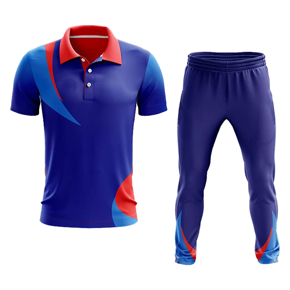 Best Selling Custom Made Team Logo And Name Cricket Jersey Printing Cricket Apparel Wholesale Cricket Uniform
