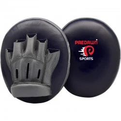 Focus Pads Leather Training Strike Targets for MMA Muay Thai Kickboxing with Soft Hand Grips & Custom Logo Printed Design
