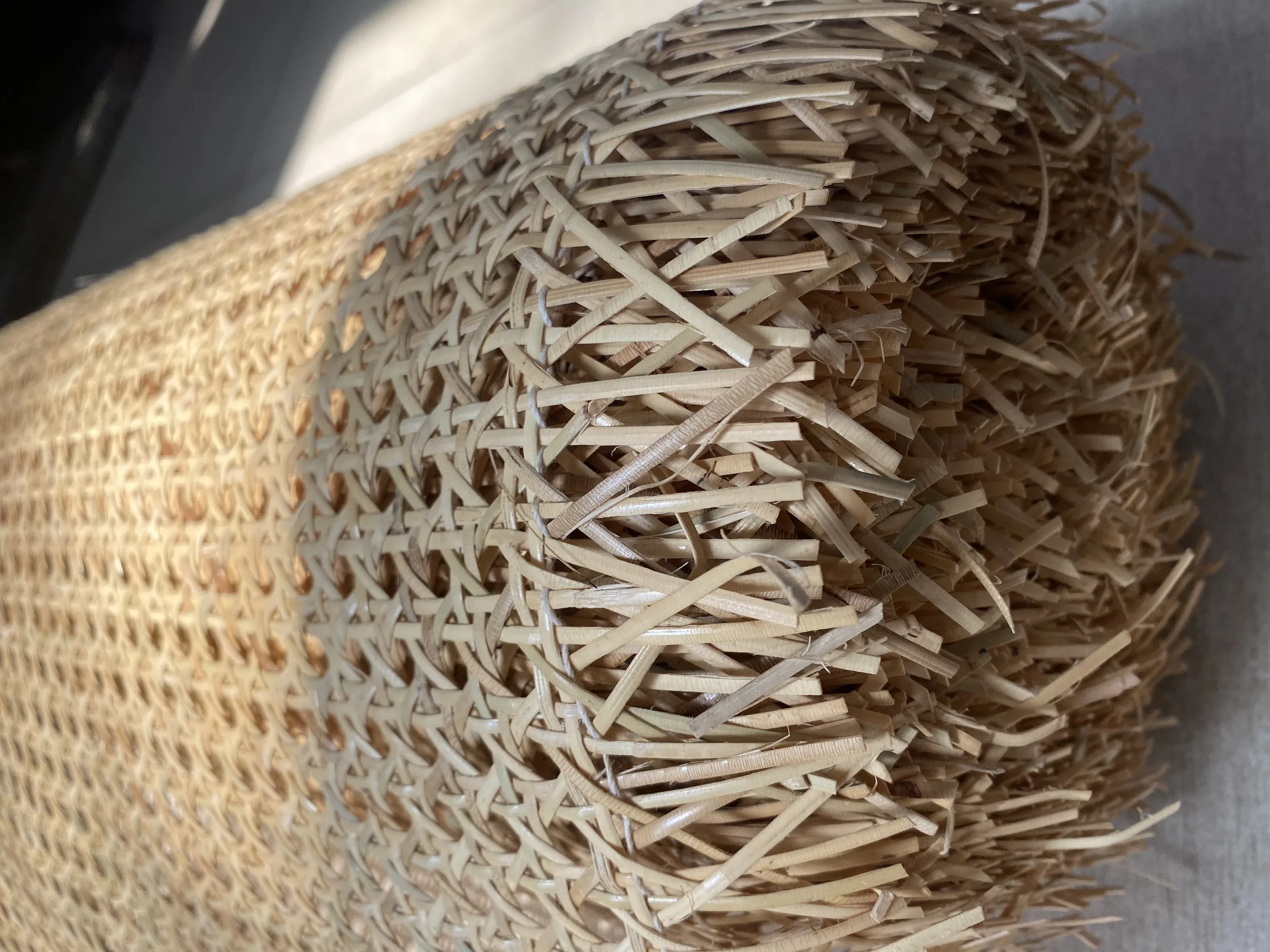 Medium Closed Cane Webbing Natural Color Cane Webbing Closed Rattan Mesh Roll Best Price For Wholesale