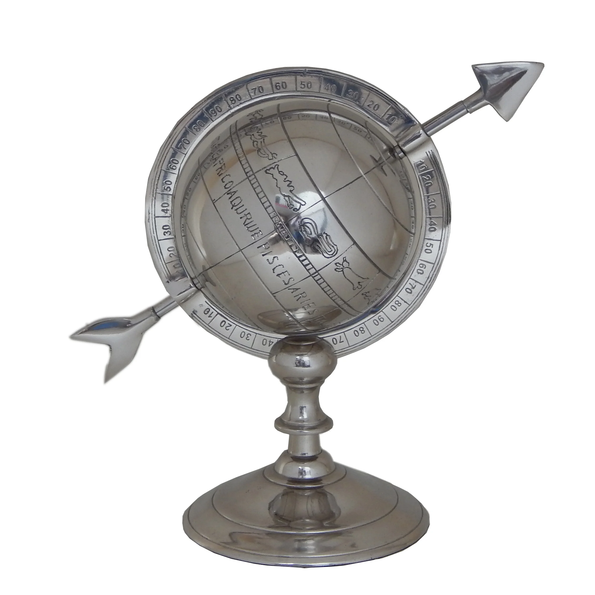 Top selling Desktop Decorative World Globe Aluminium Globe with ring Educational Globe Wholesale