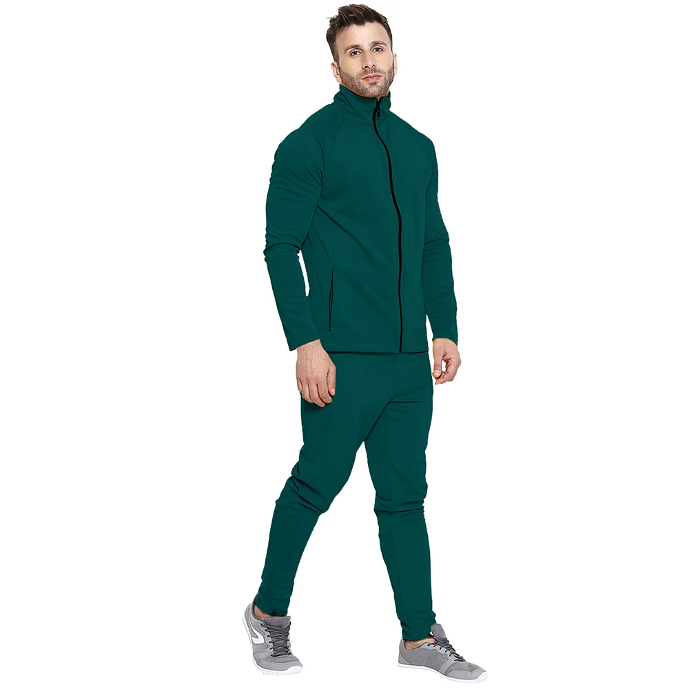 Pakistan Made Cotton Fleece Sweat Suit Long Sleeves Collar With OEM Service