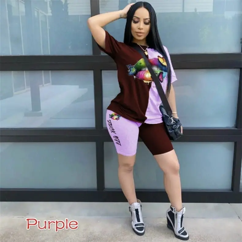 Women 2021 Custom Polyester fiber Summer Spring Leisure Printed Tight Outdoors Crew neck 25-29 years old 18-24 years old