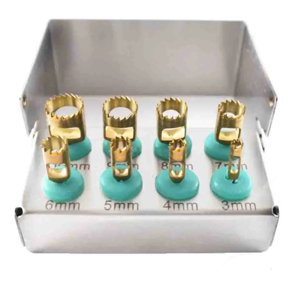 Набор для дрели 8 шт. стоматологические хирургические инструменты позолоченный стальной материал ручной источник питания