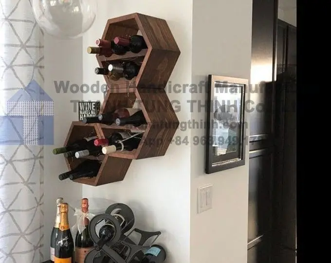 Wholesale 8 bottle wine racks Wooden Wine Organizer Rack WhatsApp: +84 961005832