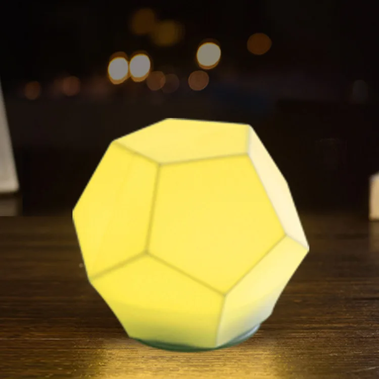 waterproof lightweight cute colorful water cube silicone night light charging  for baby for sleeping