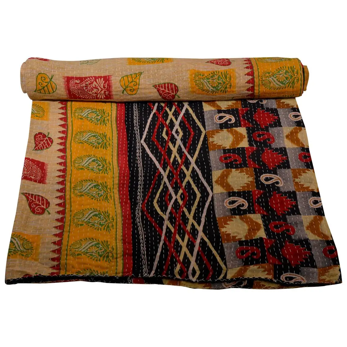 Оптовая продажа лоскутное одеяло kantha двустороннее ручной работы