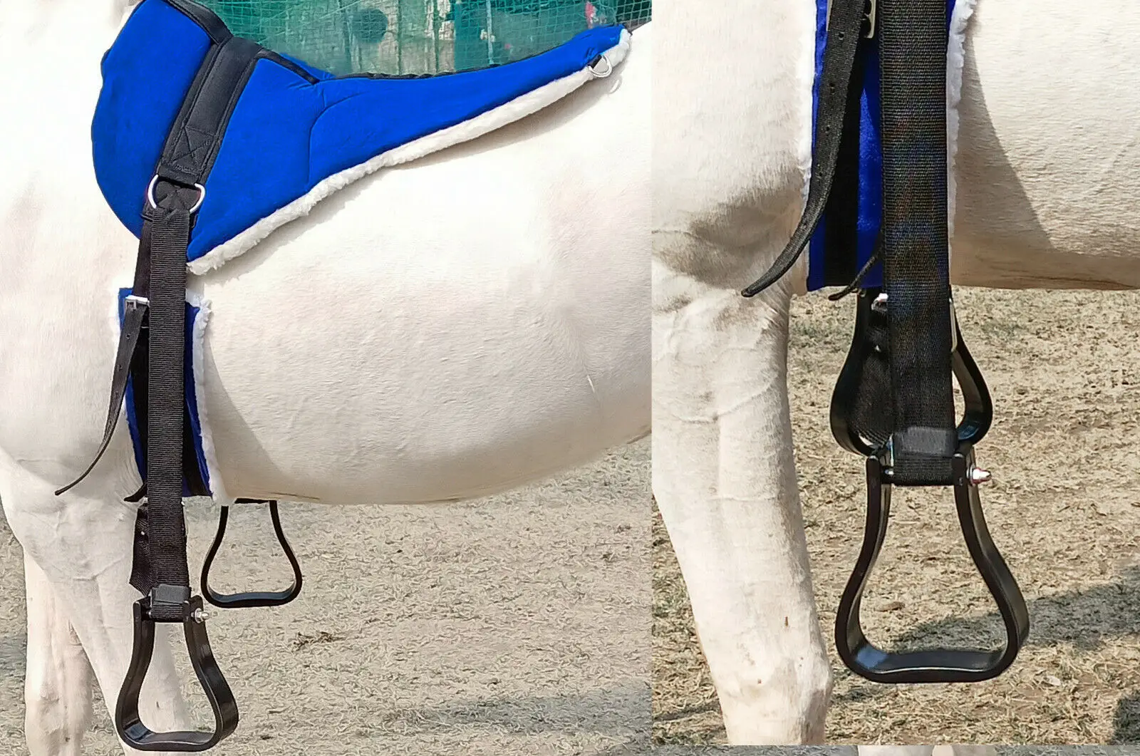  BAREBACK PAD WITH STIRRUPS AND GIRTH TREELESS RIDING SADDLE IN MULTIPLE COLOURS