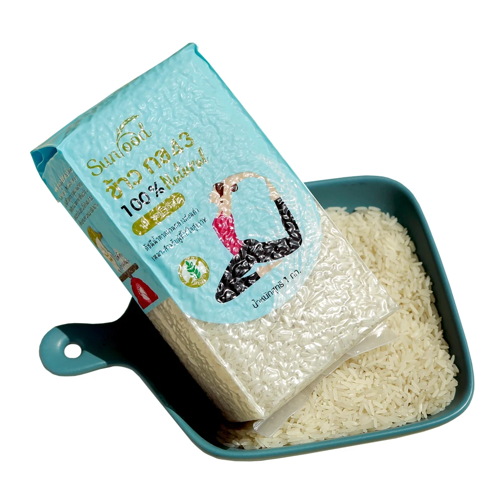 Лучшее качество, 100% натуральный белый рис с длинным зерном RD43 1 кг-здоровый рис с низким содержанием сахара из Таиланда