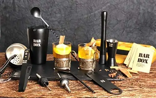 Барная коробка набор коктейльных шейкеров для смешивания напитков коктейлей виски Mojito Mocktail домашние Принадлежности бара аксессуаров с