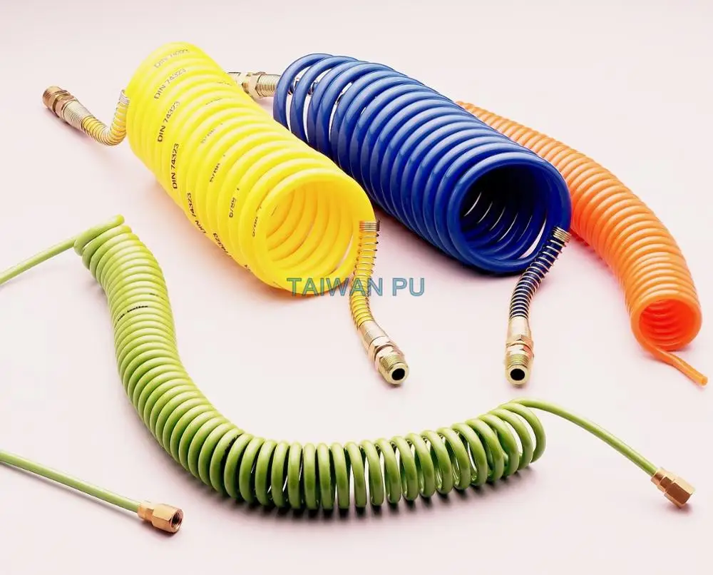 TPUCO High quality  PU coil air compressor hose  / PU garden coil hose