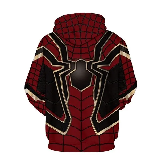 Black Spiderman Hoodie Sweatshirts Men Women 2019 Long Sleeve Hooded Casual Tracksuit Pullover