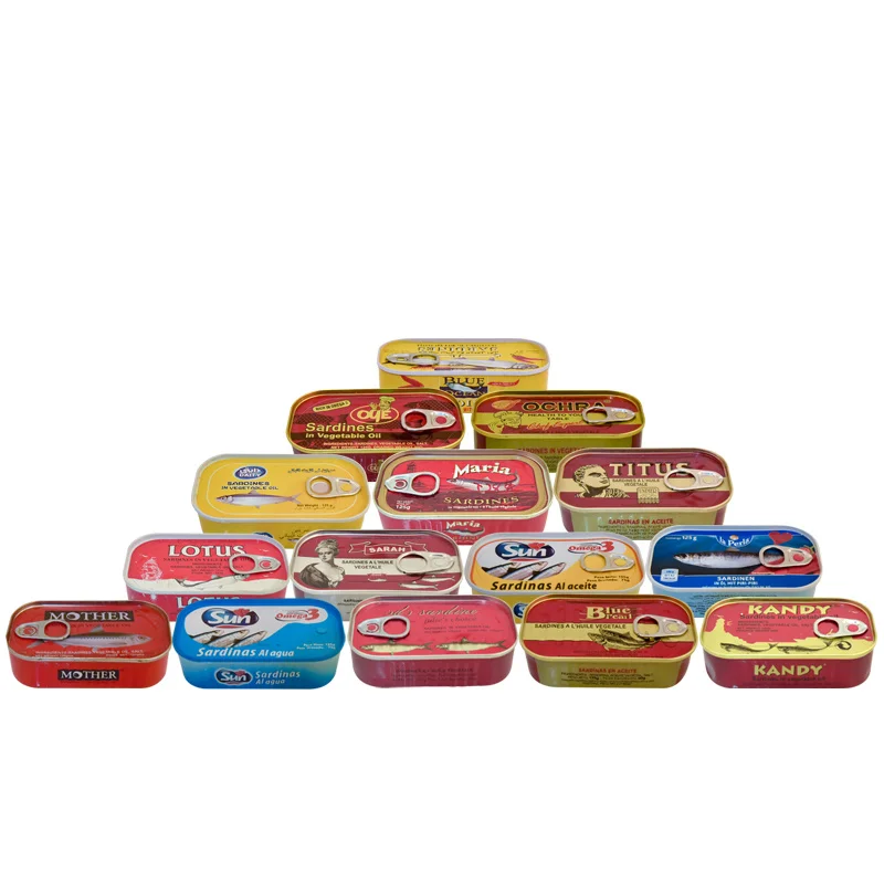 Canned Sardine Tin fish Wholesale hot sale 155g Canned sardine fish in tomato sauce