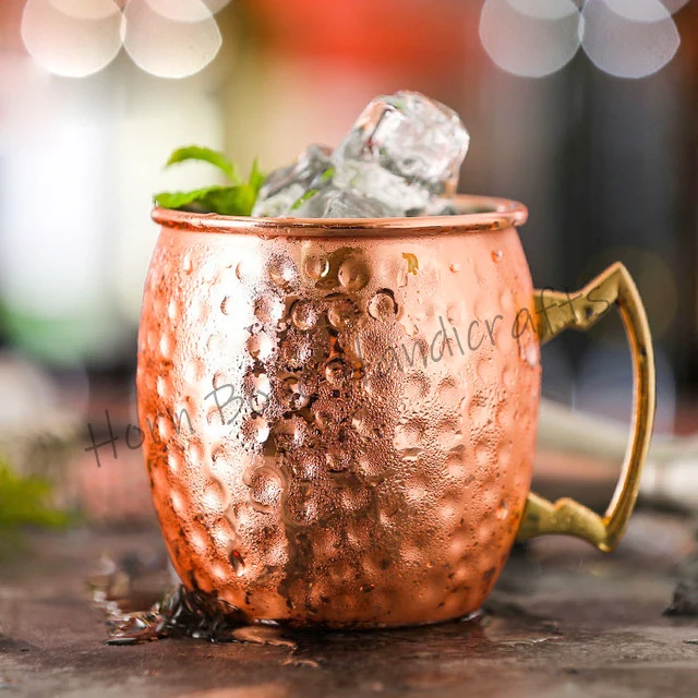 Hot Selling Moscow Mule Hammered Copper Mugs 100% Copper Mug Manufacturer in India Mini Moscow Mule Mugs for Drinking