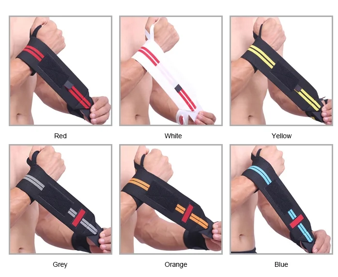 Лидер продаж на Amazon, регулируемый хлопковый Напульсник для тяжелой атлетики