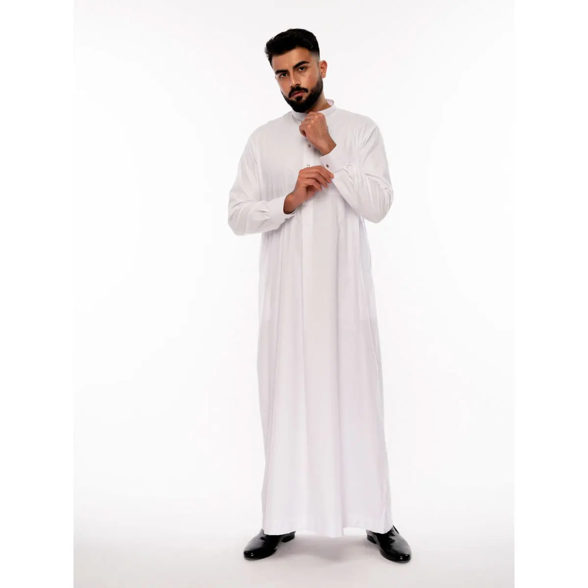 Wholesale Custom Sizes Arabic Mens Fashion Al Daffah Abaya Jilbab Thobes With Side Pockets