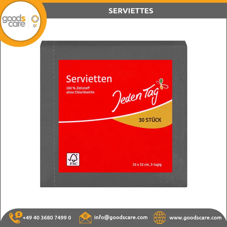 Genuine Quality Bulk Selling Serviettes Anthracite Made in Germany