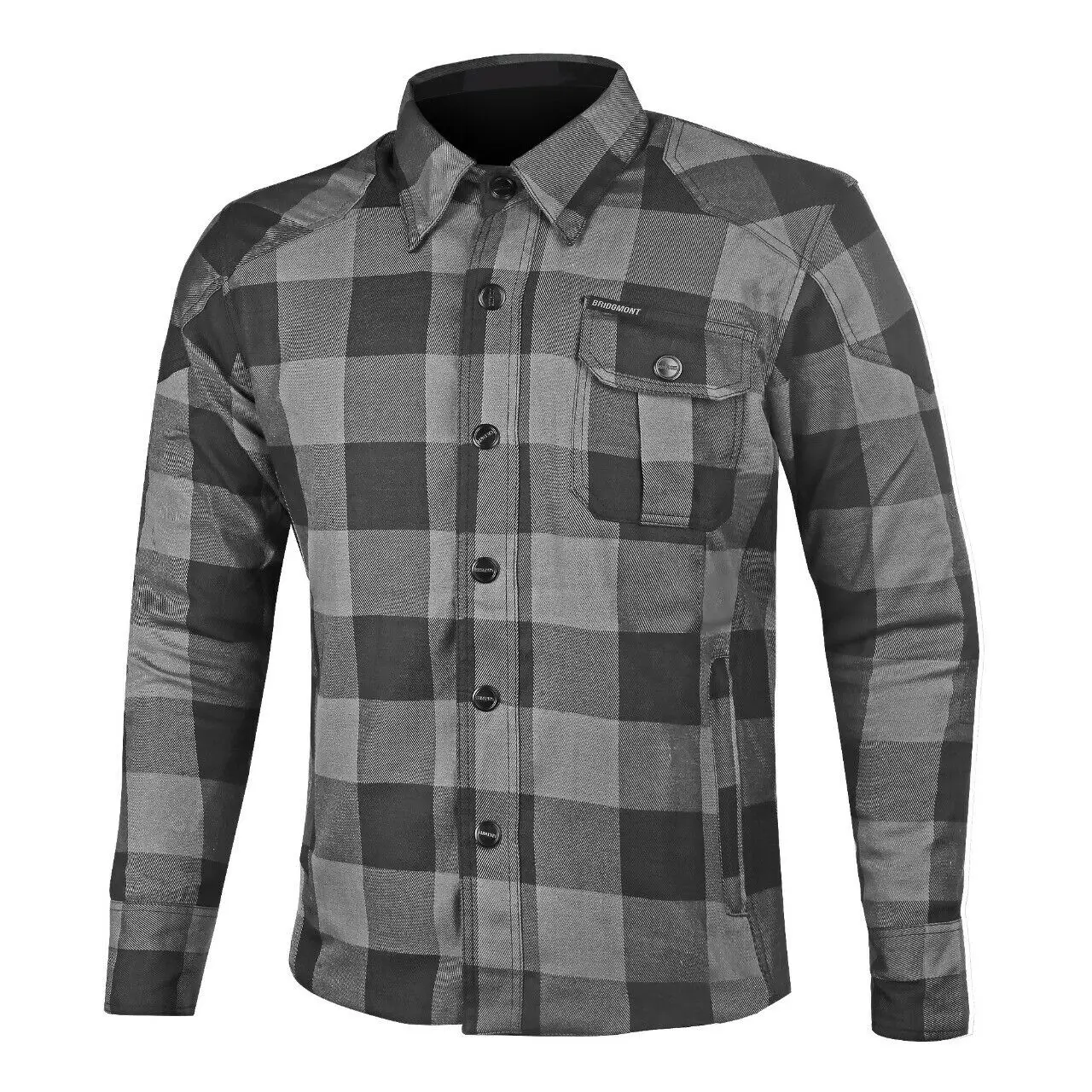 Mens Biker Motorcycle Flannel Lumberjack Shirt LARGE Made with Dupont armoured CE