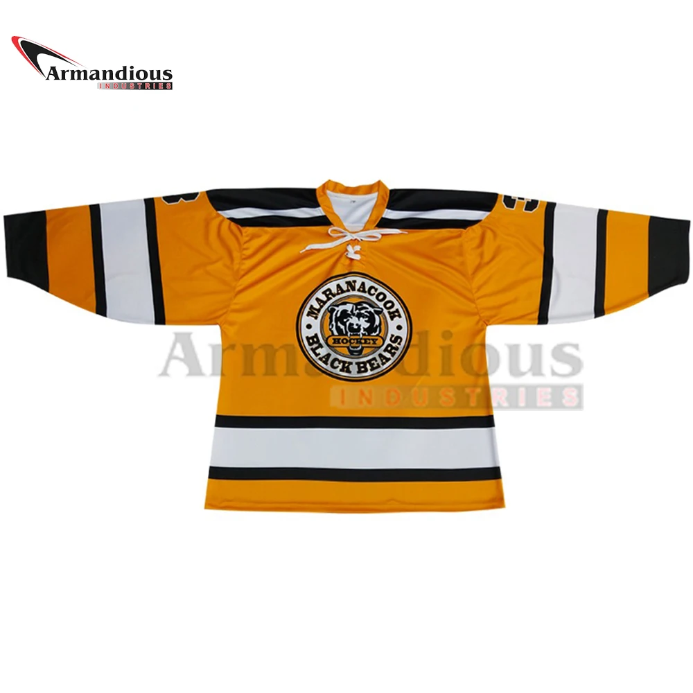 Черная классическая майка для хоккея с шайбой командные клубы Лига сублимация мужчин