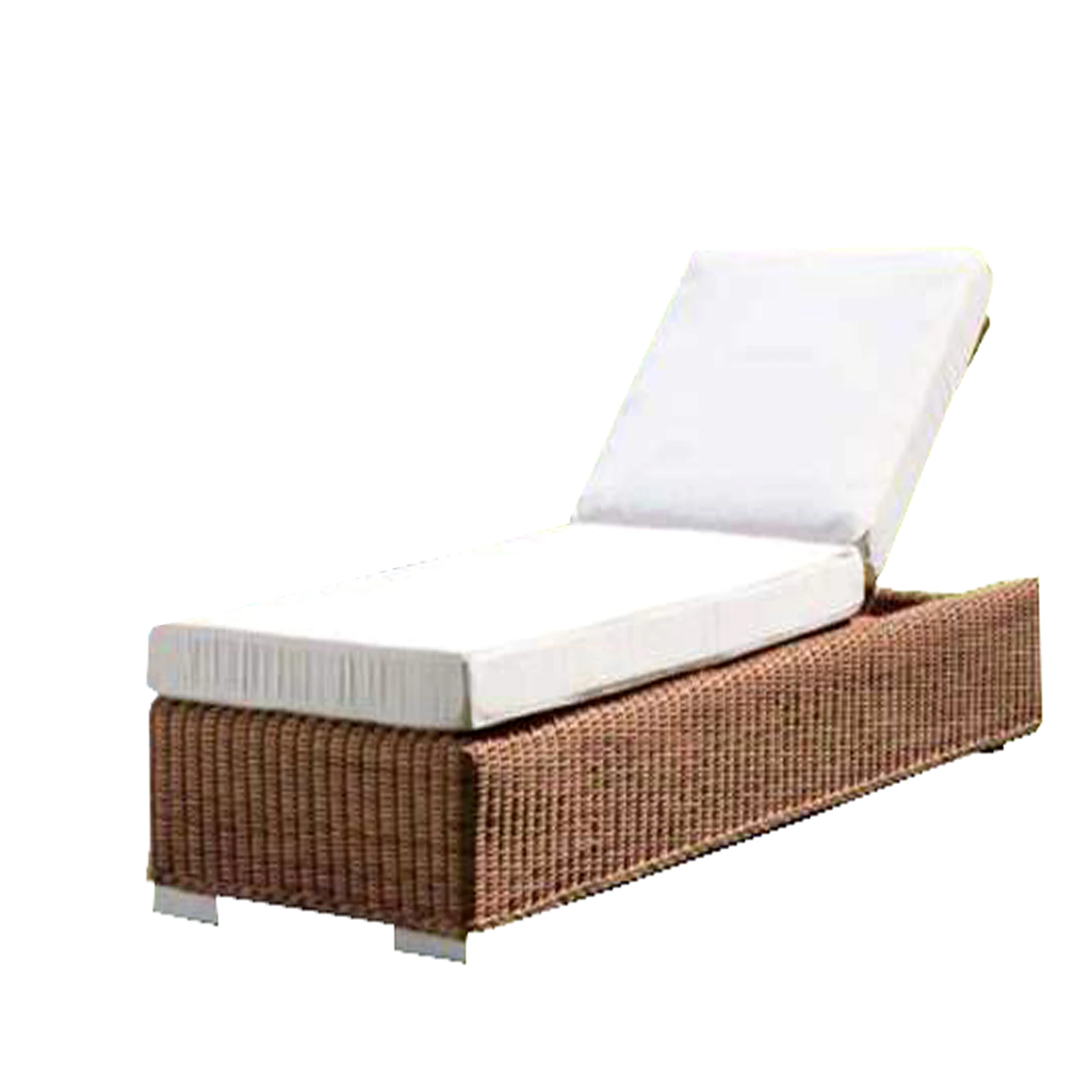 outdoor garden set sun lounger rattan wicker wholesale good quality aluminium handmade sun lounger with headrest
